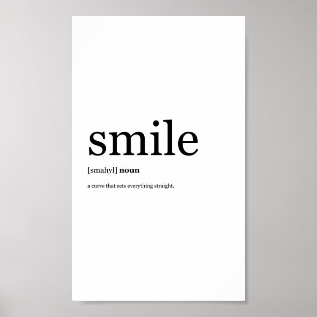 Póster Poster de sonrisa de diseño minimalista (Frente)