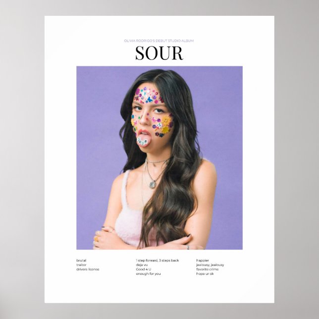 Póster Poster de Sour Olivia Rodrigo (Frente)