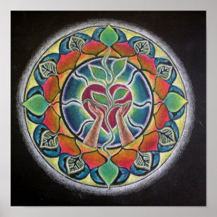 Póster Poster de Sprout Heart Mandala
