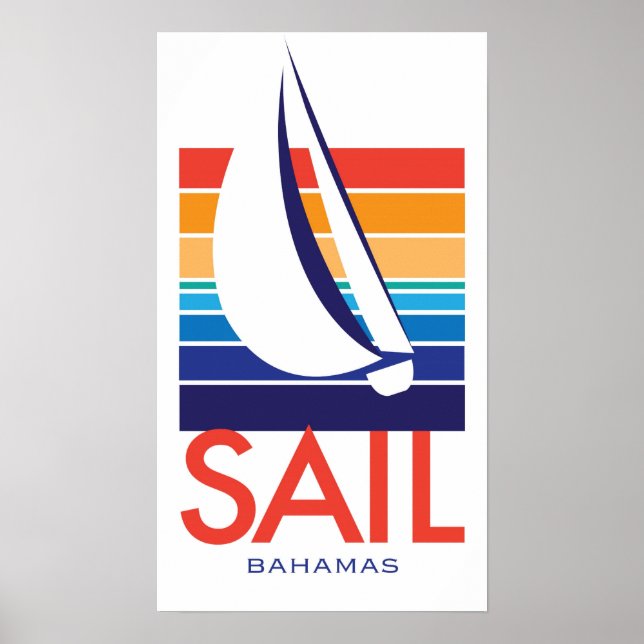 Póster Poster de Square_SAIL Bahamas en color barco (Frente)