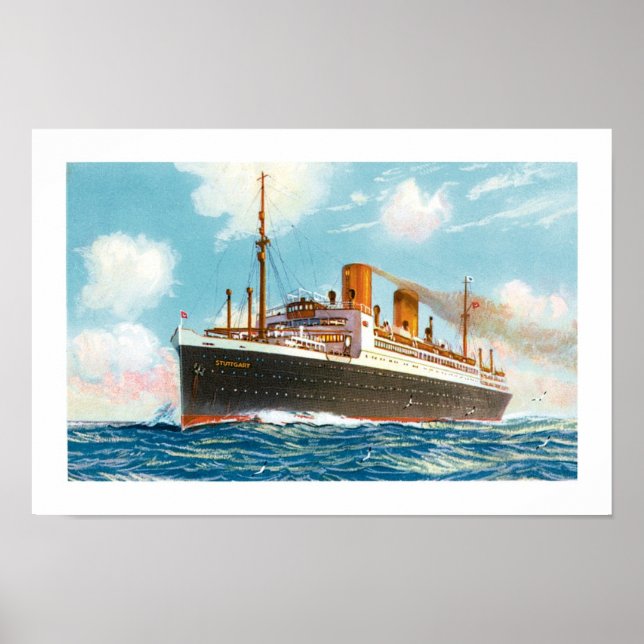 Póster Poster de ssStuttgart de Lloyd's del Norte de Alem (Frente)