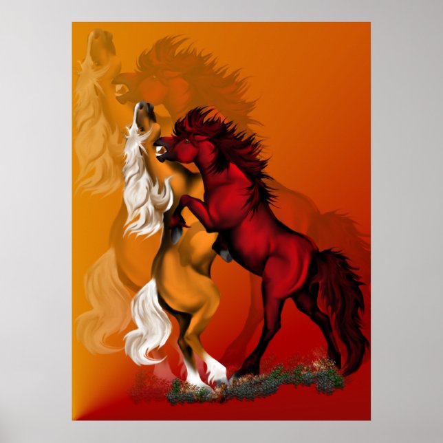 Póster Poster de Stallions en la sombra (Frente)