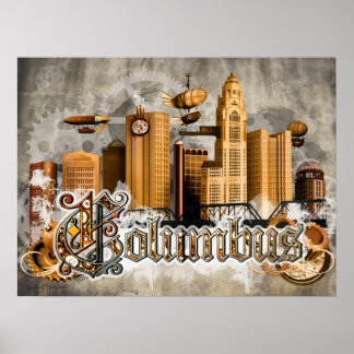 Póster Poster de Steampunk Columbus
