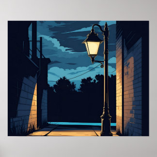 Póster Poster de Streetlamp en descomposición