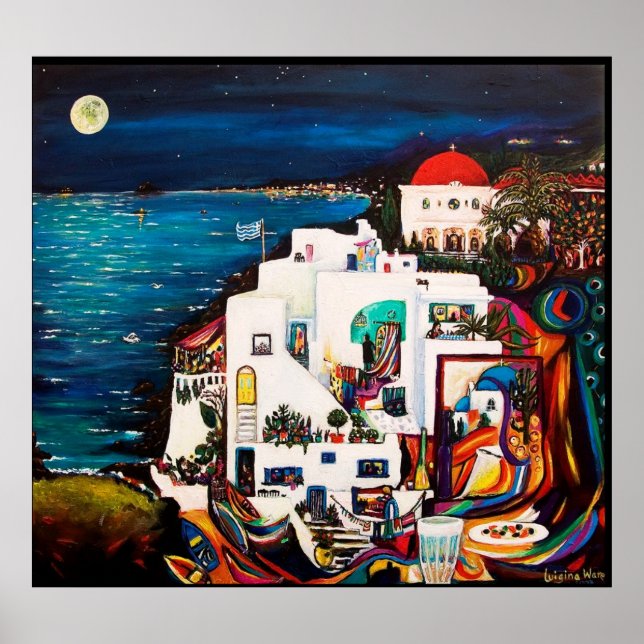 Póster Poster de Sueño Insular Griego (Frente)