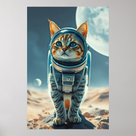 Póster Poster de sueños de gato cósmico