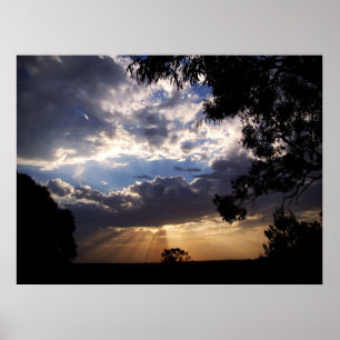 PÓSTER POSTER DE SUNRAYS POR LA NOCHE