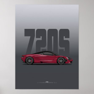 Póster poster de Supercar 720 - Rojo Memphis