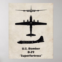 Póster Poster de superfortaleza B-29