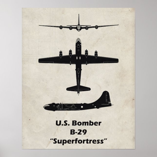 Póster Poster de superfortaleza B-29 (Frente)