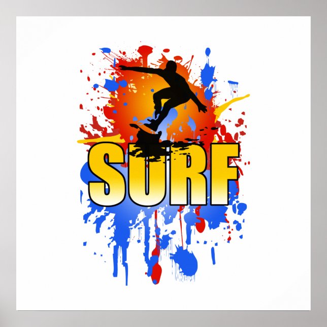 Póster poster de surf (Frente)