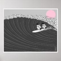 poster de surf de japón