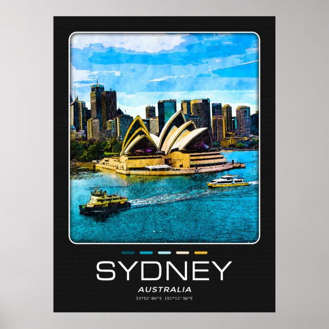 Póster Poster de Sydney City (Frente)