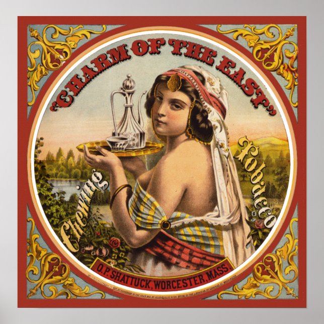 Póster Poster de tabaco de época (Frente)