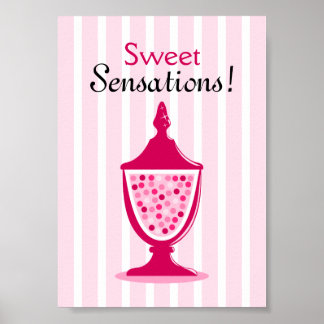 Póster Poster de tabla de bufés de caramelos