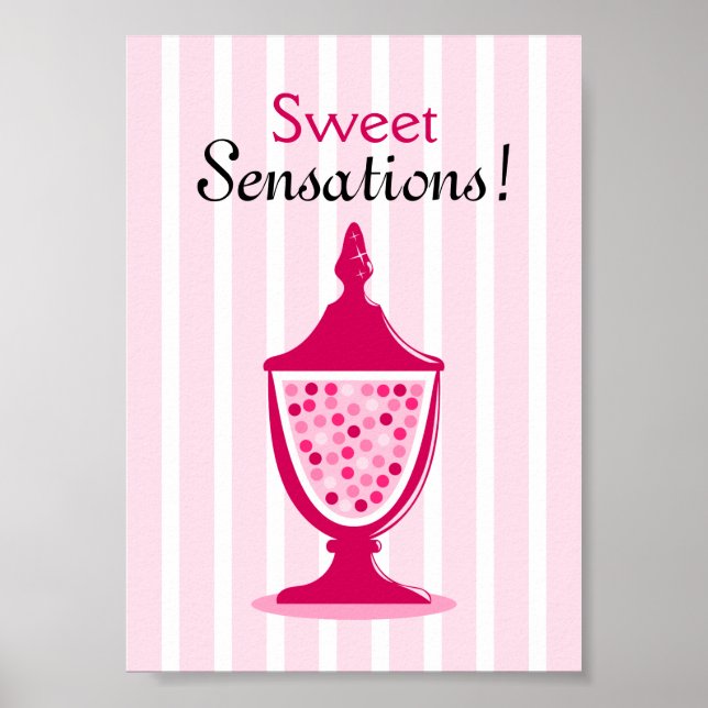 Póster Poster de tabla de bufés de caramelos (Frente)