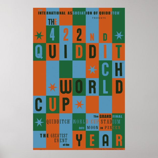 Póster POSTER de tablero de cheques de la Copa del Mundo  (Frente)