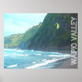 Póster Poster de tablero de cometas de Waipio Valley Big 