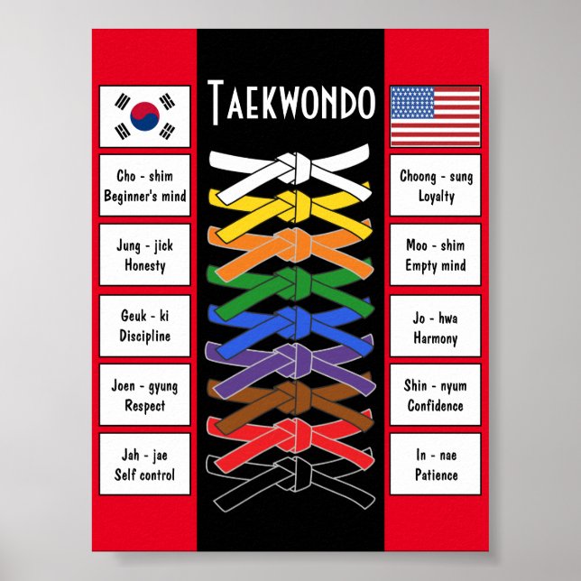 Póster Poster de Taekwondo (Frente)