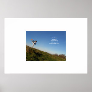 Póster poster de taekwondo inspirador para niños