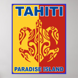 Póster Poster de Tahití