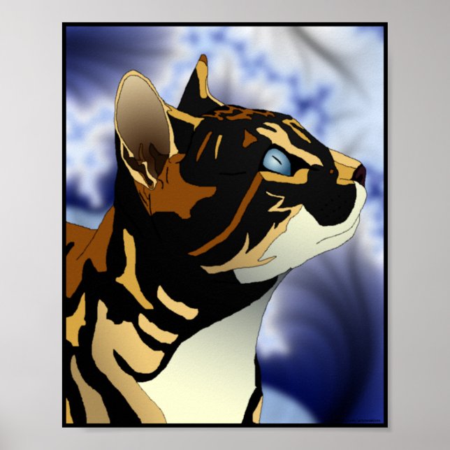 Póster Poster de tamaño de portafolio Calico Cat (Frente)
