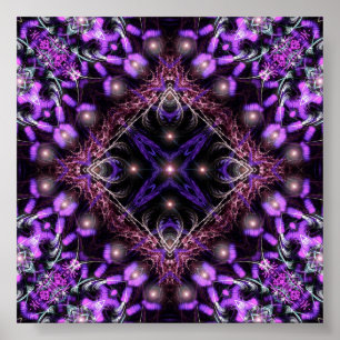 Póster Poster de Tapiz Fractal Purple Light
