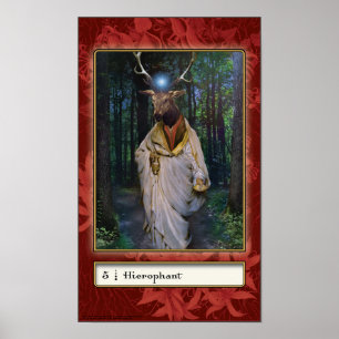 Póster Poster de tarjeta Tarot jerofante