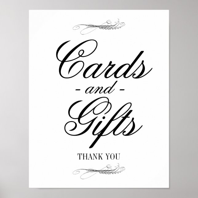 Póster Poster de tarjetas de caligrafía y bodas de vino (Frente)