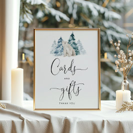 Póster Poster de tarjetas de oso y regalos polacos