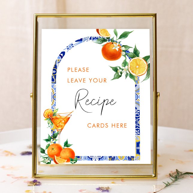 Póster Poster de tarjetas de recetas para novias mediterr (Subido por el creador)