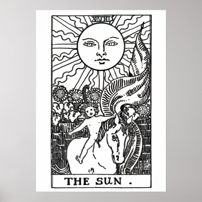 Póster Poster de tarjetas Sun Tarot (Frente)