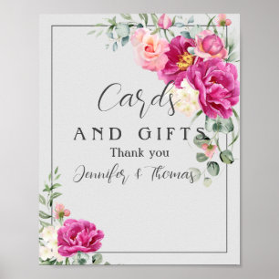 Póster Poster de Tarjetas y Regalos de Eucalyptus Peony y