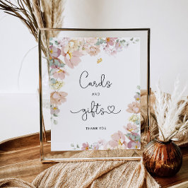 Póster Poster de tarjetas y regalos de flores silvestres 