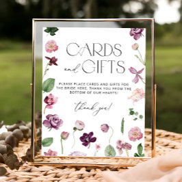 Póster Poster de tarjetas y regalos florales