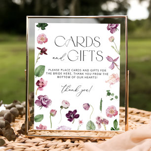 Póster Poster de tarjetas y regalos florales