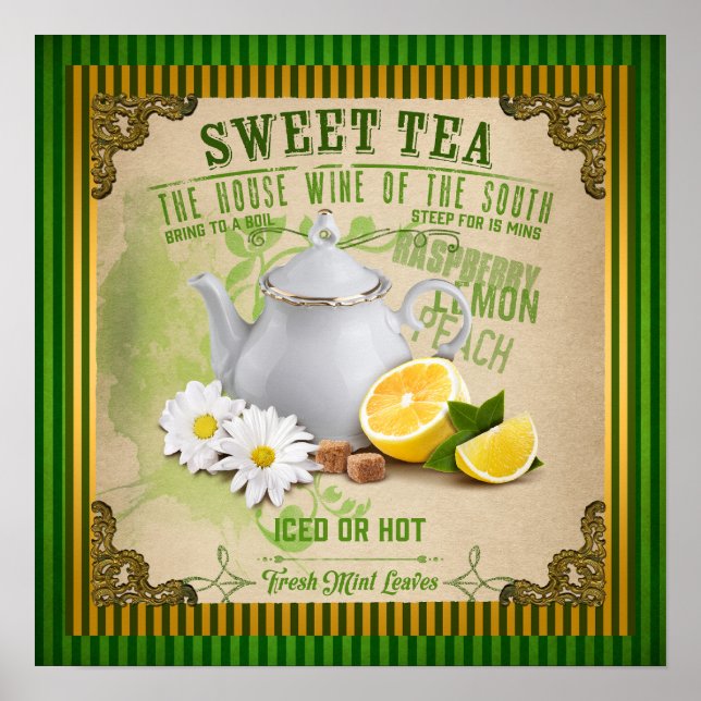 Póster Poster de té dulce de venado (Frente)