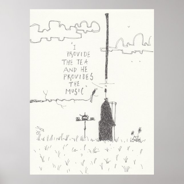 Póster Poster De Té Y Música (Frente)