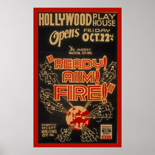 Póster Poster de teatro de Hollywood Playhouse WPA
