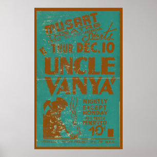Póster Poster de Teatro Uncle Vanya Vintage