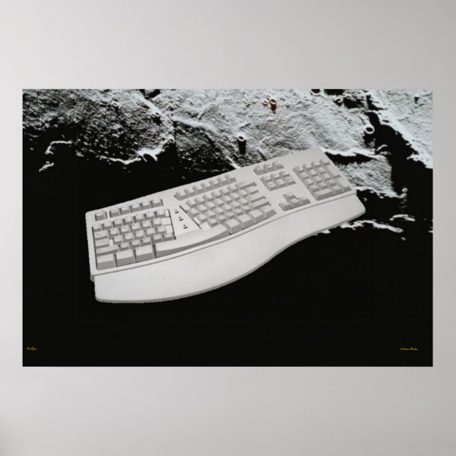 Póster Poster de teclado en el espacio (Frente)