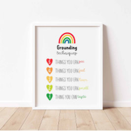 Póster Poster de técnica de Grounding colorido