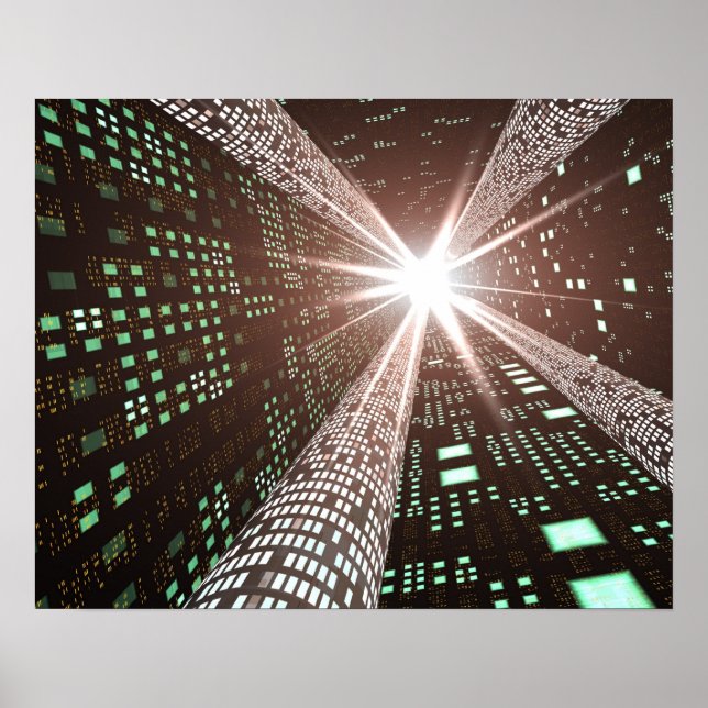 Póster Poster de tecnología de alta velocidad (Frente)