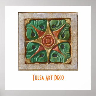 Póster Poster de tejas de Tulsa Art Deco