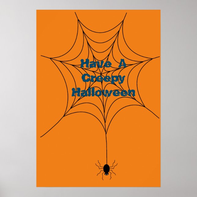 Póster Poster de telaraña de Halloween (Frente)