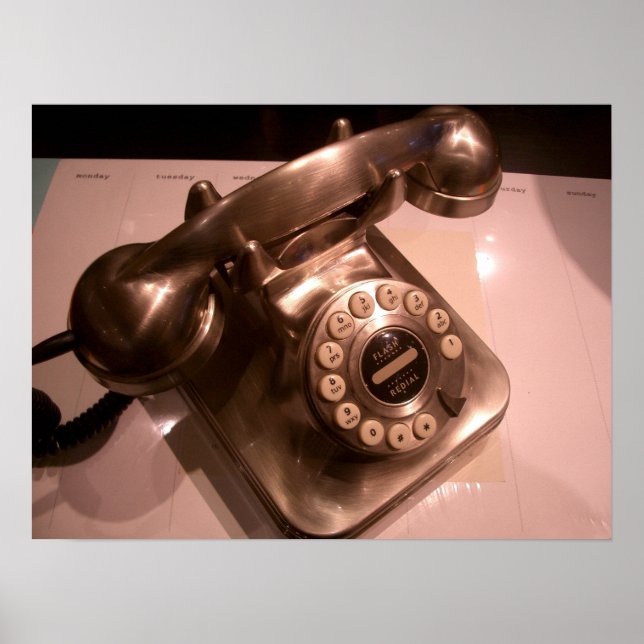 Póster Poster de teléfono de época (Frente)