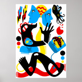 Póster poster de televisión azul