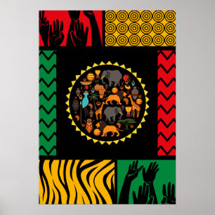 Póster Poster de temática africana