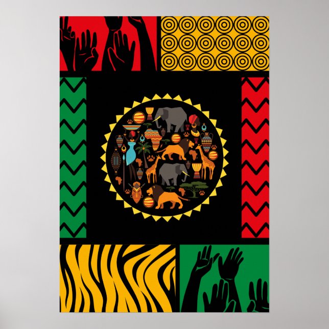 Póster Poster de temática africana (Frente)