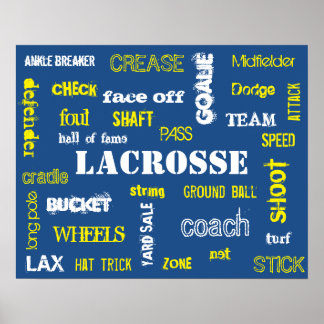 Póster Poster de Terminología de Lacrosse!
